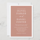 Classic Terracotta Boho QR Code Foto Wedding Einladung (Vorderseite)