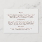 Classic Terracotta & Ecru Wedding Details Begleitkarte (Vorderseite)