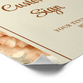 Classic Terracotta Ivory Olive Floral Custom Sign Poster (Ecke)