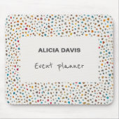 Classic Terrazzo Multicolor Punkte Mousepad (Vorne)