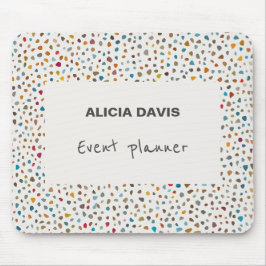 Classic Terrazzo Multicolor Punkte Mousepad