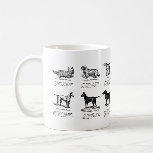 CLASSIC TERRIER DOG BREEDS KAFFEE TASSE (Links)