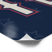 Classic Texas Map with Lone Star Flag and Stars Poster (Ecke)