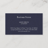 Classic Textured Blue Financial Consultant Visitenkarte (Vorderseite)
