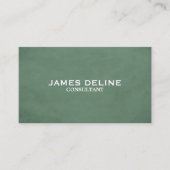 Classic Textured Elegant Green Consultant Visitenkarte (Vorderseite)