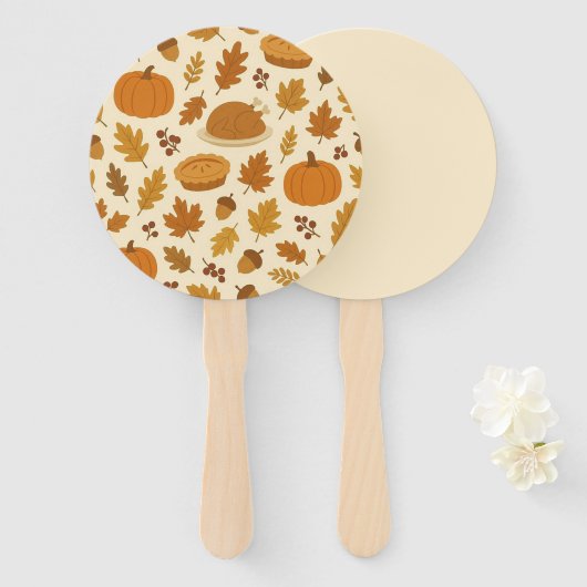Classic Thanksgiving patterned  Fächer (Vorne und Hinten)