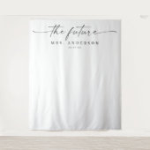 Classic The Future Mrs. Brautparty Hintergrund Wandteppich (Vorderseite)