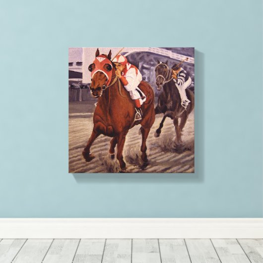Classic Thoroughbred, Victorious Leinwanddruck (Insitu (Holzboden))