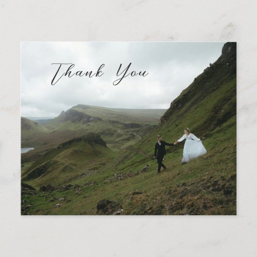 Classic Timeless Budget Wedding Dankeschön Card (Vorderseite)