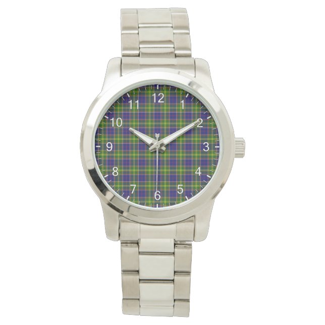 Classic Timeless Clan Arnott Kariert Tartan Karier Armbanduhr (Vorderseite)