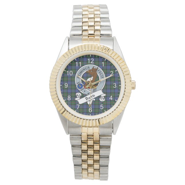 Classic Timeless Clan Baird Modern Abzeichen Tarta Armbanduhr (Vorderseite)