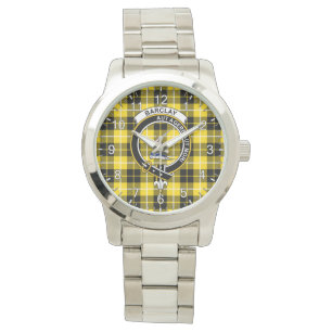 Classic Timeless Clan Barclay Tartan Abzeichen Kar Armbanduhr