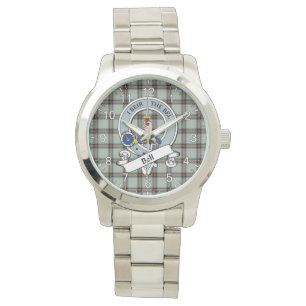 Classic Timeless Clan Bell Abzeichen Tartan Karier Armbanduhr
