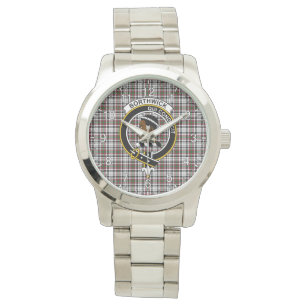 Classic Timeless Clan Borthwick Tartan Abzeichen K Armbanduhr
