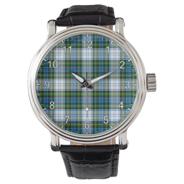 Classic Timeless Clan Campbell Dress Tartan Karier Armbanduhr (Vorderseite)