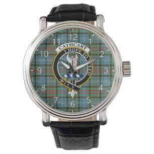 Classic Timeless Clan Cathcart Tartan Abzeichen Ka Armbanduhr