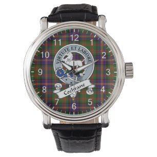 Classic Timeless Clan Cochrane Abzeichen Tartan Wa Armbanduhr