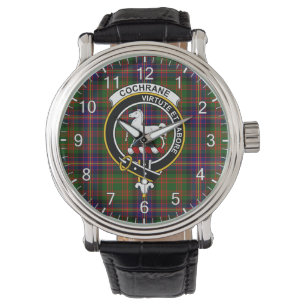 Classic Timeless Clan Cochrane Tartan Abzeichen Ka Armbanduhr