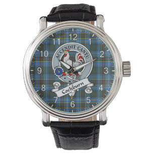 Classic Timeless Clan Cockburn Abzeichen Tartan Wa Armbanduhr