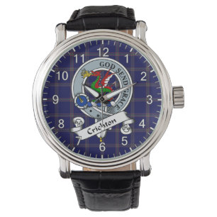 Classic Timeless Clan Crichton Abzeichen Tartan Wa Armbanduhr
