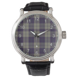 Classic Timeless Clan Cunningham Dress Blue Tartan Armbanduhr