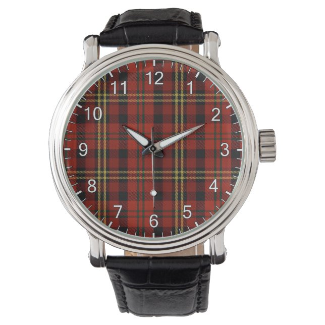 Classic Timeless Clan Davis Tartan Kariert Gift Wa Armbanduhr (Vorderseite)