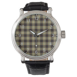 Classic Timeless Clan Dunlop Jagd Tartan Kariert Armbanduhr
