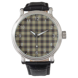 Classic Timeless Clan Dunlop Jagd Tartan Kariert Armbanduhr