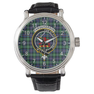 Classic Timeless Clan Farquharson Ancient Tartan Armbanduhr