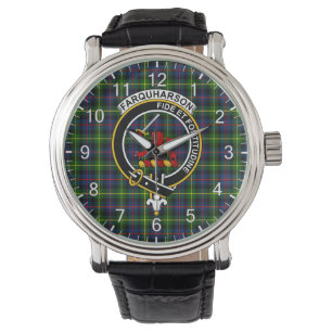 Classic Timeless Clan Farquharson Modern Tartan Armbanduhr