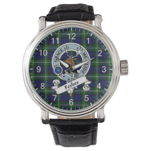 Classic Timeless Clan Forbes Abzeichen Tartan Watc Armbanduhr