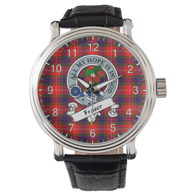 Classic Timeless Clan Fraser Modernes Abzeichen Ta Armbanduhr (Vorderseite)