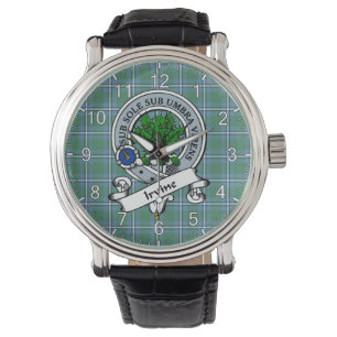 Classic Timeless Clan Irvine Abzeichen Tartan Watc Armbanduhr