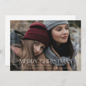 Classic Timeless Frohe Weihnachtsfeiertage Foto Feiertagskarte (Vorne/Hinten)