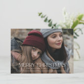 Classic Timeless Frohe Weihnachtsfeiertage Foto Feiertagskarte (Stehend Vorderseite)