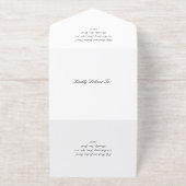 Classic Timeless Wedding All-in-One-Einladung (Außenseite)
