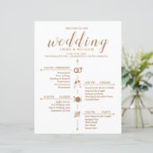 Classic Timeline Wedding Program (Stehend Vorderseite)