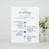 Classic Timeline Wedding Program (Stehend Vorderseite)