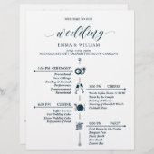 Classic Timeline Wedding Program (Vorne/Hinten)