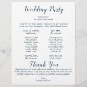 Classic Timeline Wedding Program (Rückseite)