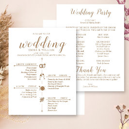 Classic Timeline Wedding Program