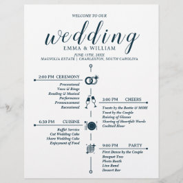 Classic Timeline Wedding Program