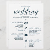 Classic Timeline Wedding Program (Vorne/Hinten)