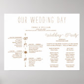 Classic Timeline Wedding Program Poster (Vorne)