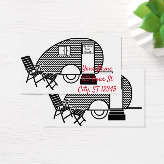 Classic Tiny Travel Trailer Caravan Thunder_Cove (Schreibtisch)