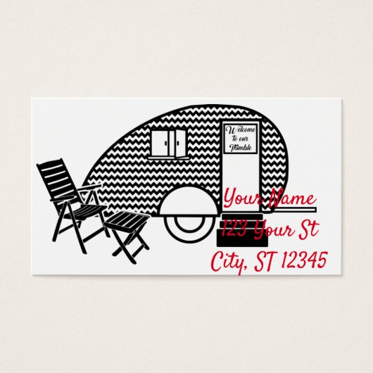 Classic Tiny Travel Trailer Caravan Thunder_Cove (Vorderseite)