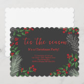 Classic Tis the Season Holiday Gathering Einladung (Vorne/Hinten)