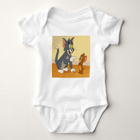 Classic Tom und Jerry Showdown Baby Strampler (Vorderseite)