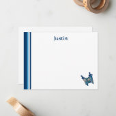 Classic Torah Vielen Dank flach Hinweis Mitteilungskarte (Vorderseite/Rückseite Beispiel)