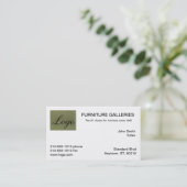Classic Toskana Green Logo Business Cards Visitenkarte (Stehend Vorderseite)